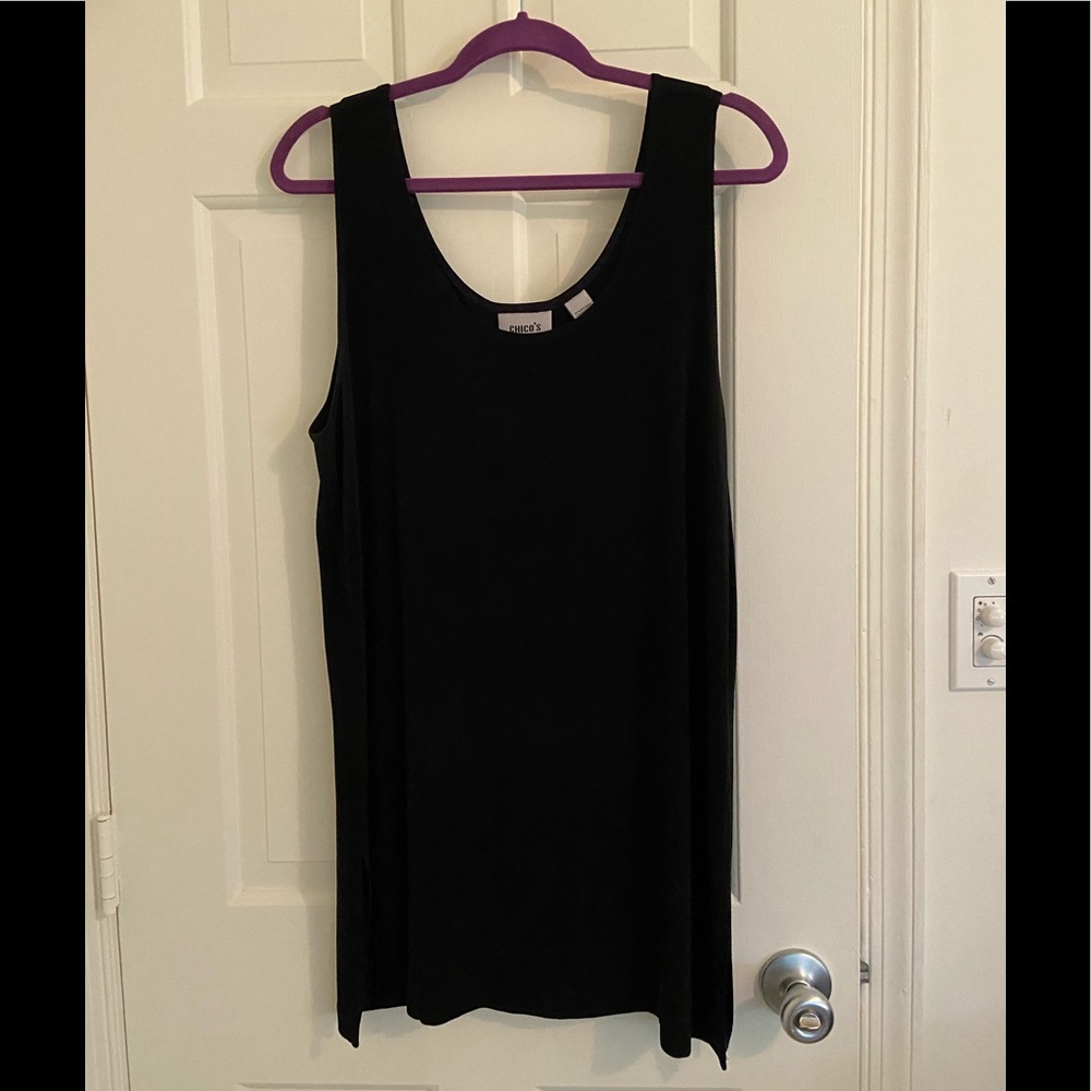 Chico’s Travelers Black Sleeveless Top Size 3